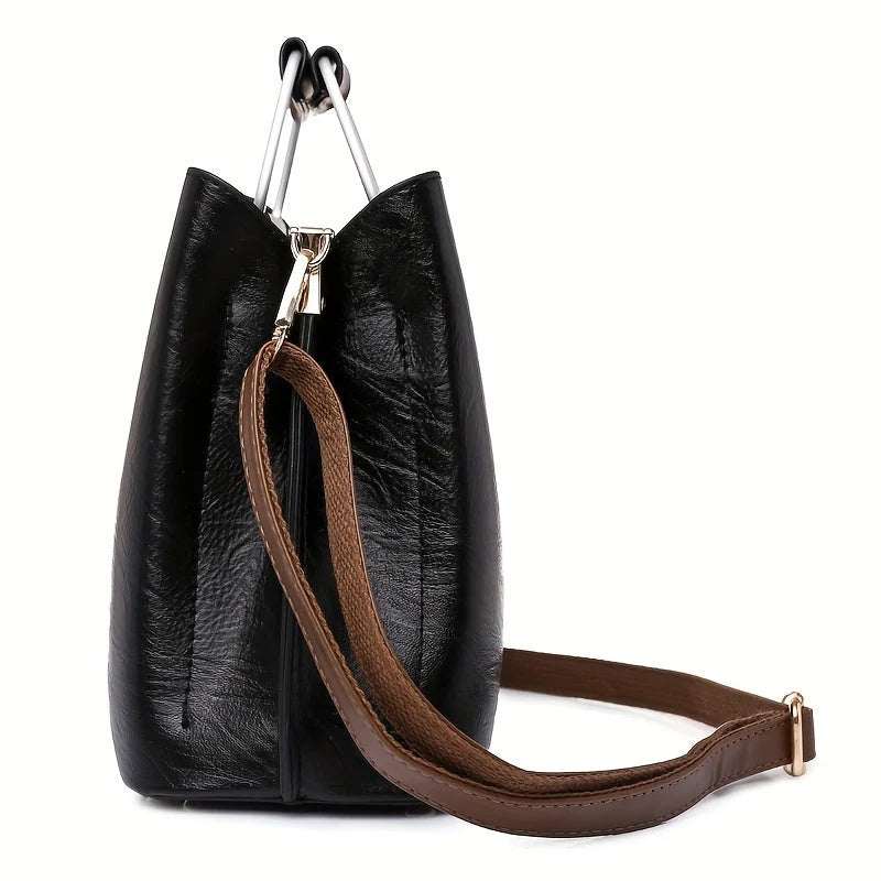 Handbag | Genuine Leather & Convertible Strap | 22 x 12 x 27 cm