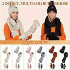 Hat, Scarf & Gloves Set | Knitted & Touchscreen-Friendly | One Size