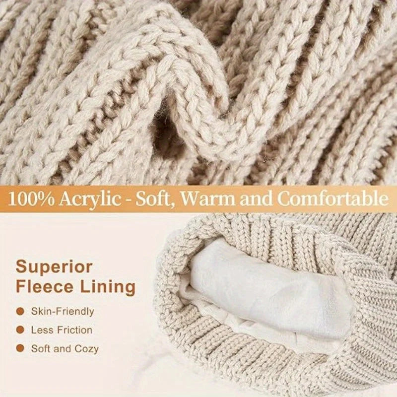 Hat, Scarf & Gloves Set | Knitted & Touchscreen-Friendly | One Size