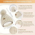 Hat, Scarf & Gloves Set | Knitted & Touchscreen-Friendly | One Size