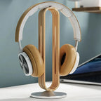 Headphone Stand | Wood & Metal Design | Desk Organizer