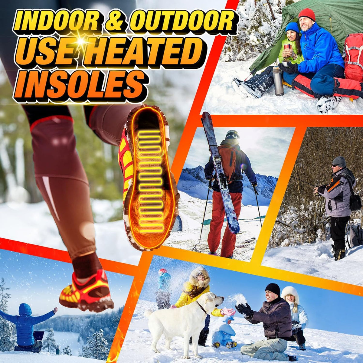 Heated Insoles | Rechargeable & Remote-Controlled | 3 Heat Settings
