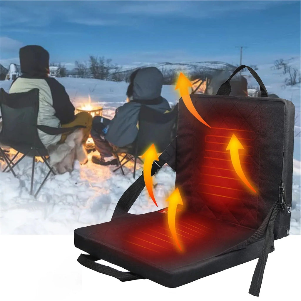 Heated Seat Cushion | USB-Powered & 3 Heat Settings | With Backrest