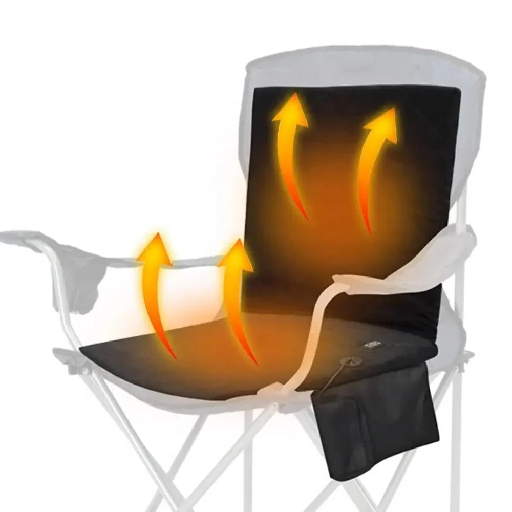 Heated Seat Cushion | USB-Powered, Three Heat Settings & Backrest | Foldable