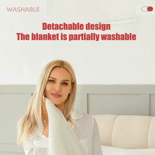 Heated Throw Blanket | Flannel & Sherpa Fleece | 6 Heat Settings