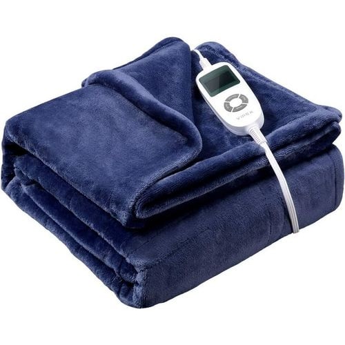 Heated Throw Blanket | Flannel & Sherpa Fleece | 6 Heat Settings