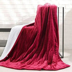 Heated Throw Blanket | Flannel & Sherpa Fleece | 6 Heat Settings