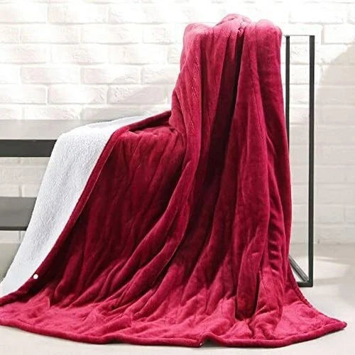 Heated Throw Blanket | Flannel & Sherpa Fleece | 6 Heat Settings
