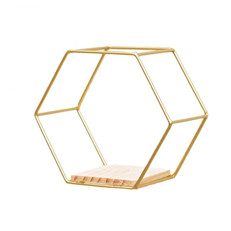 Hexagonal Wall Shelf | Modern Geometric & Easy To Mount