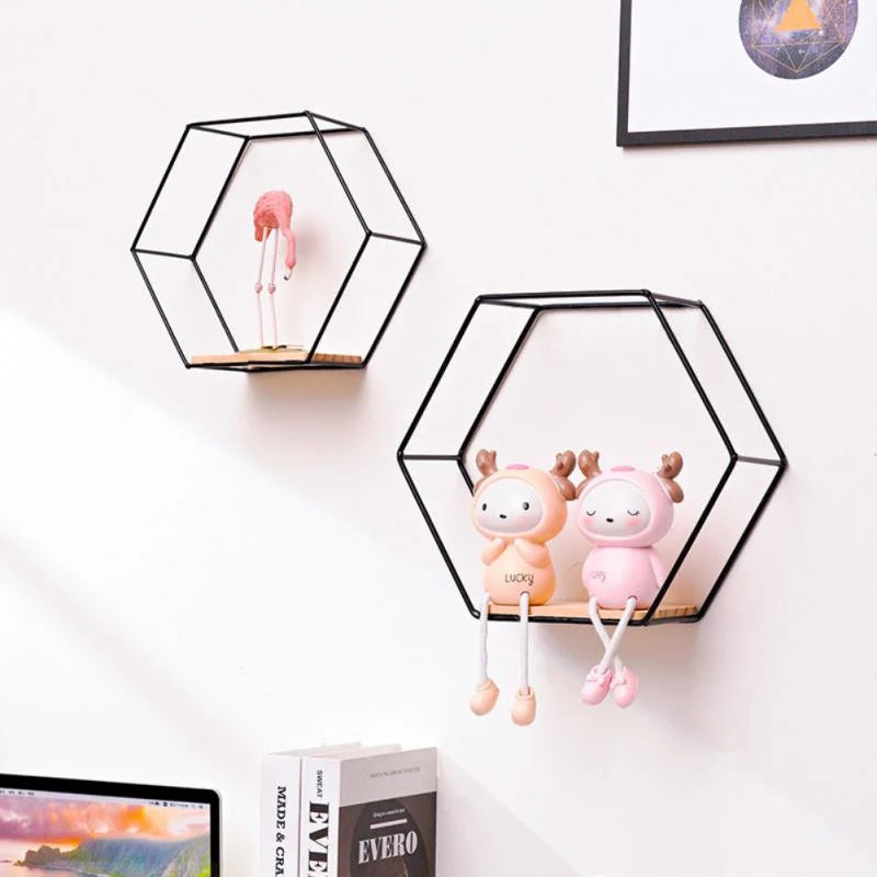 Hexagonal Wall Shelf | Modern Geometric & Easy To Mount