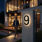House Number Sign | LED Backlit & IP68 Waterproof | Stainless Steel & Acrylic