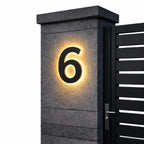 House Number Sign | LED Backlit & IP68 Waterproof | Stainless Steel & Acrylic