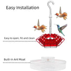 Hummingbird Feeder | Ant-Proof UV-Resistant Polycarbonate | 30 Feeding Ports