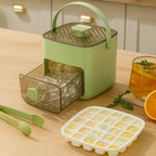 Ice Cube Tray | Push-Button Release & Hygienic Covered Compartment | 48 Cubes