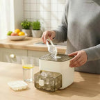 Ice Cube Tray | Push-Button Release & Hygienic Covered Compartment | 48 Cubes