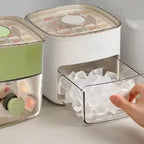 Ice Cube Tray | Push-Button Release & Hygienic Covered Compartment | 48 Cubes