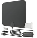 Indoor HDTV Antenna | 300-Mile Range & 37dB Amplifier | With 10ft Cable