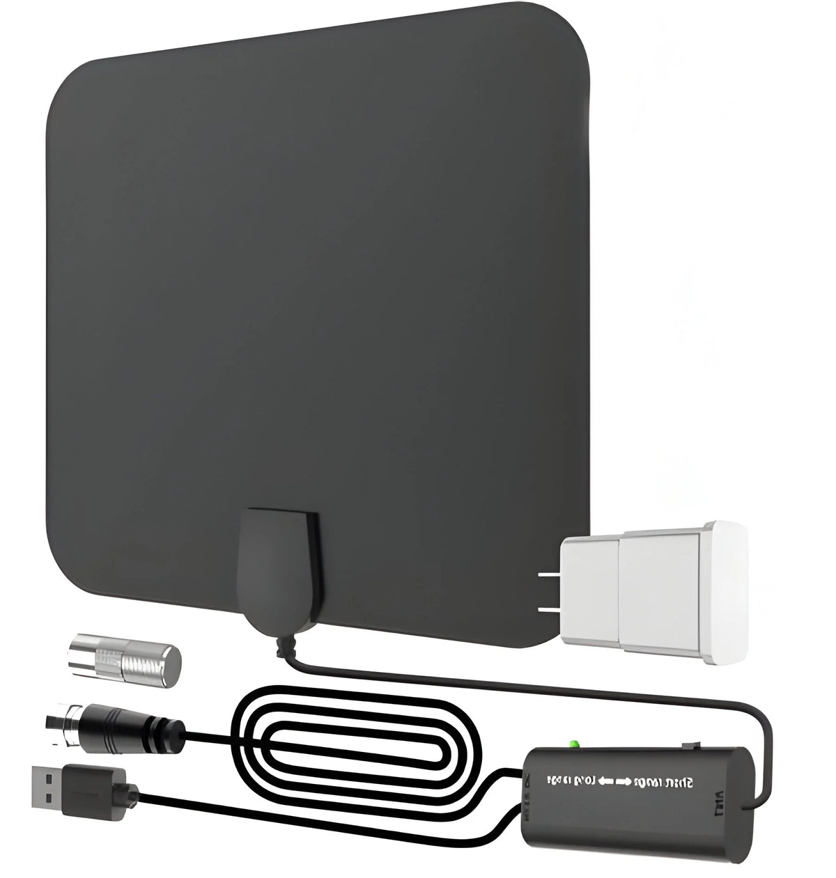 Indoor HDTV Antenna | 300-Mile Range & 37dB Amplifier | With 10ft Cable