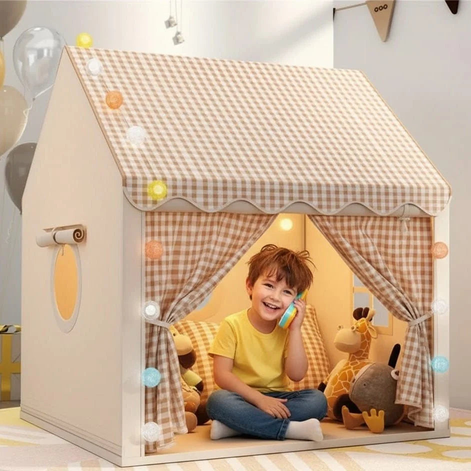 Indoor Play Tent | Soft Breathable Fabric | Foldable & Space-Saving
