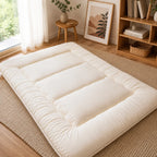 Japanese Floor Mattress | Quilted & Foldable | 3–4 Inches Thick