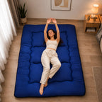 Japanese Floor Mattress | Quilted & Foldable | 3–4 Inches Thick
