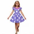 Kids Costume Dress | Polka Dot Ruffle Sleeves | Halloween & Party Outfit