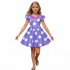 Kids Costume Dress | Polka Dot Ruffle Sleeves | Halloween & Party Outfit