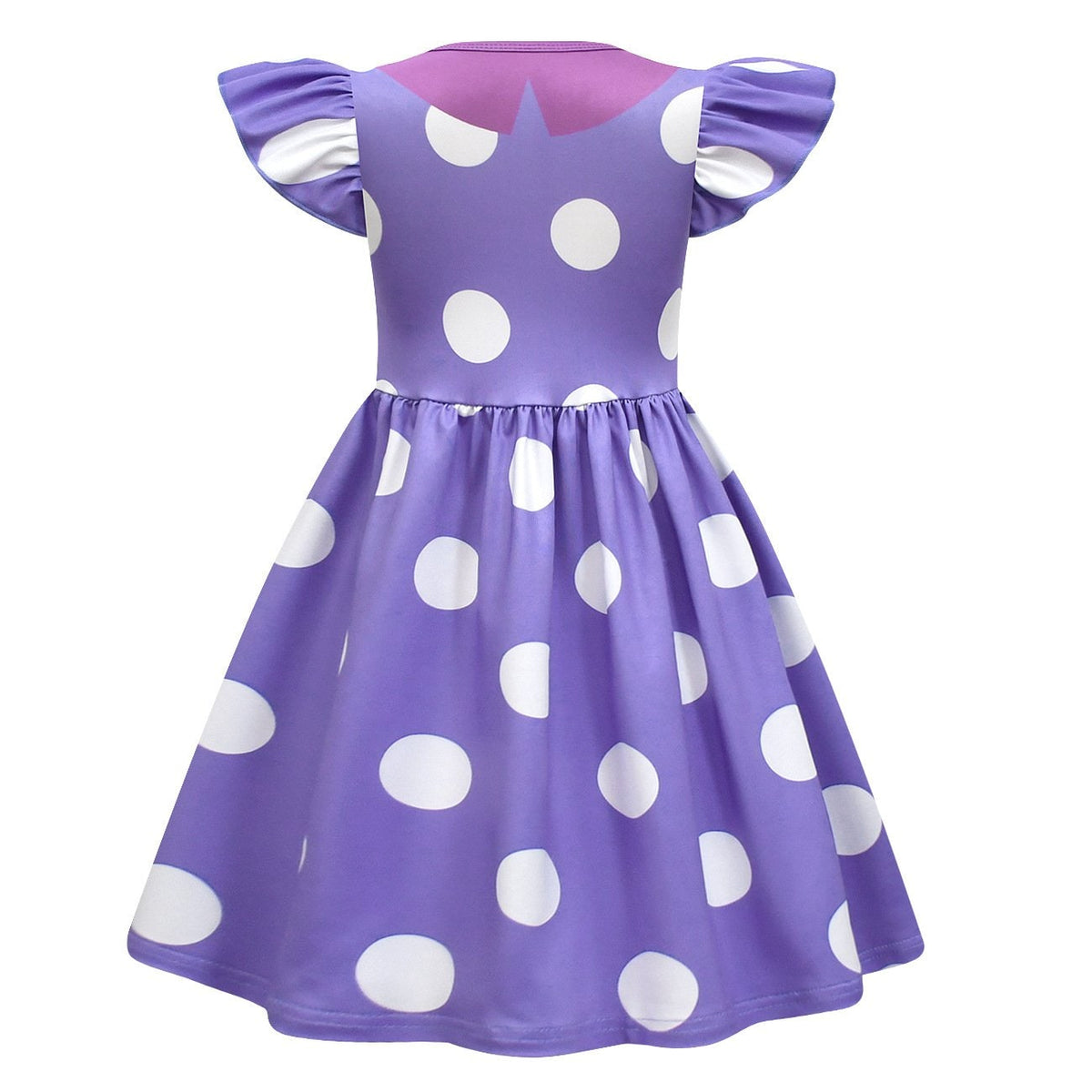 Kids Costume Dress | Polka Dot Ruffle Sleeves | Halloween & Party Outfit