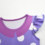 Kids Costume Dress | Polka Dot Ruffle Sleeves | Halloween & Party Outfit