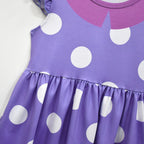 Kids Costume Dress | Polka Dot Ruffle Sleeves | Halloween & Party Outfit