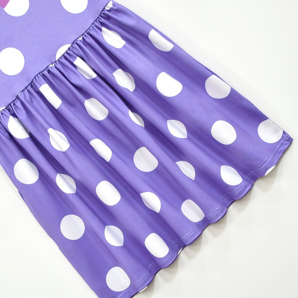 Kids Costume Dress | Polka Dot Ruffle Sleeves | Halloween & Party Outfit