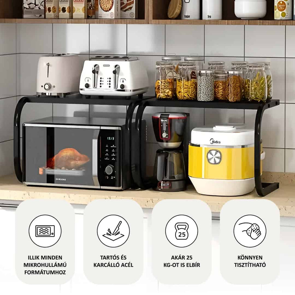 Kitchen Countertop Rack | Two-Tier Space-Saving | Holds Up to 25 kg