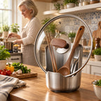 Kitchen Utensil Holder | Stainless Steel Drip-Catching Base | Space-Saving