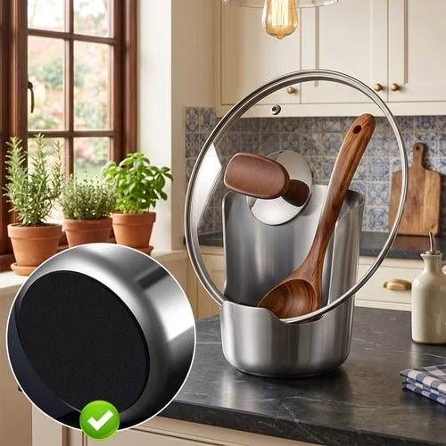 Kitchen Utensil Holder | Stainless Steel Drip-Catching Base | Space-Saving