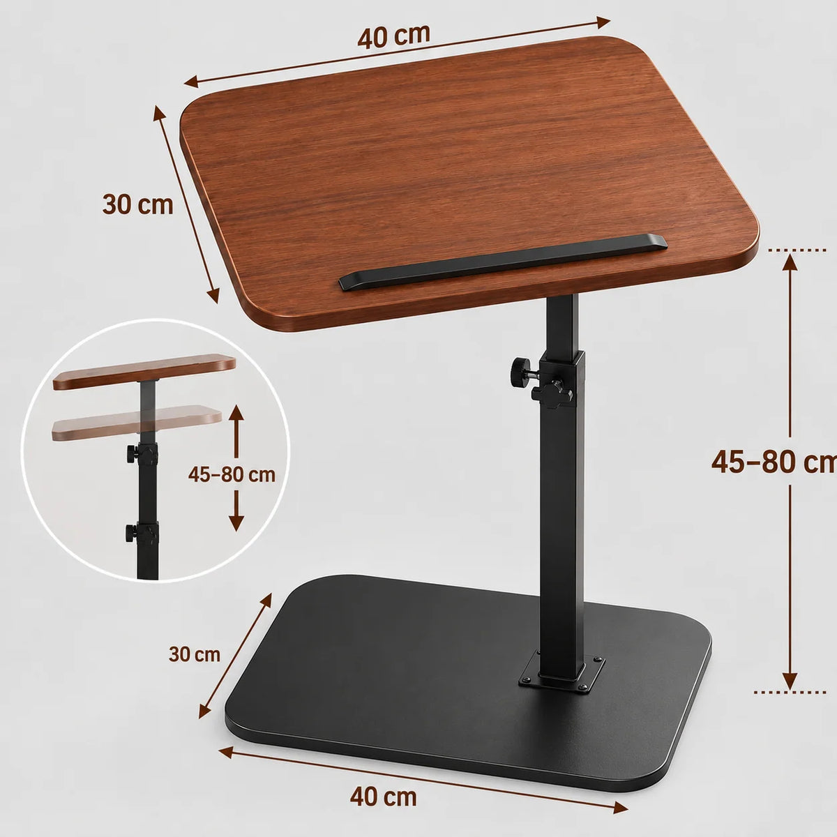 Laptop Table | Height-Adjustable & 360° Rotating | Tilt-Adjustable C-Shape