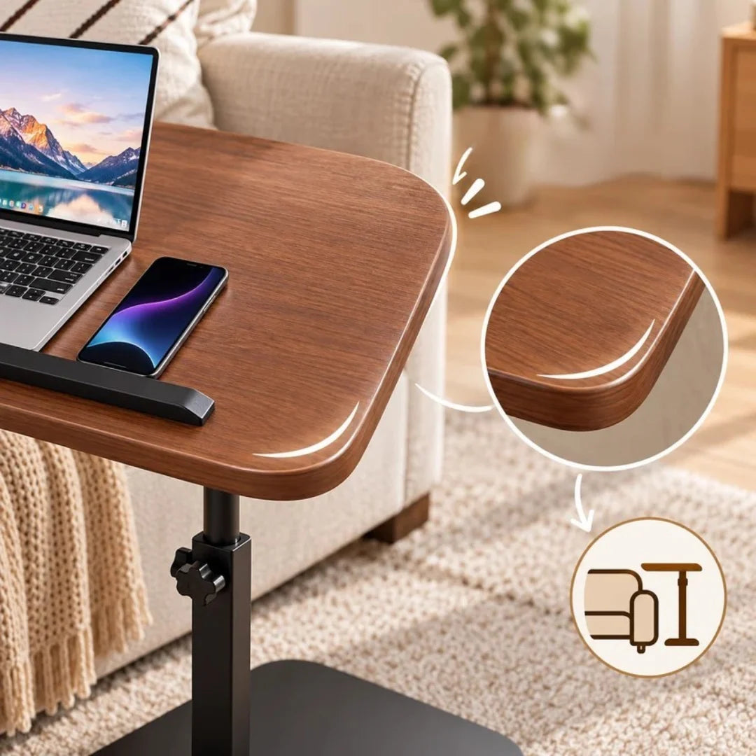 Laptop Table | Height-Adjustable & 360° Rotating | Tilt-Adjustable C-Shape