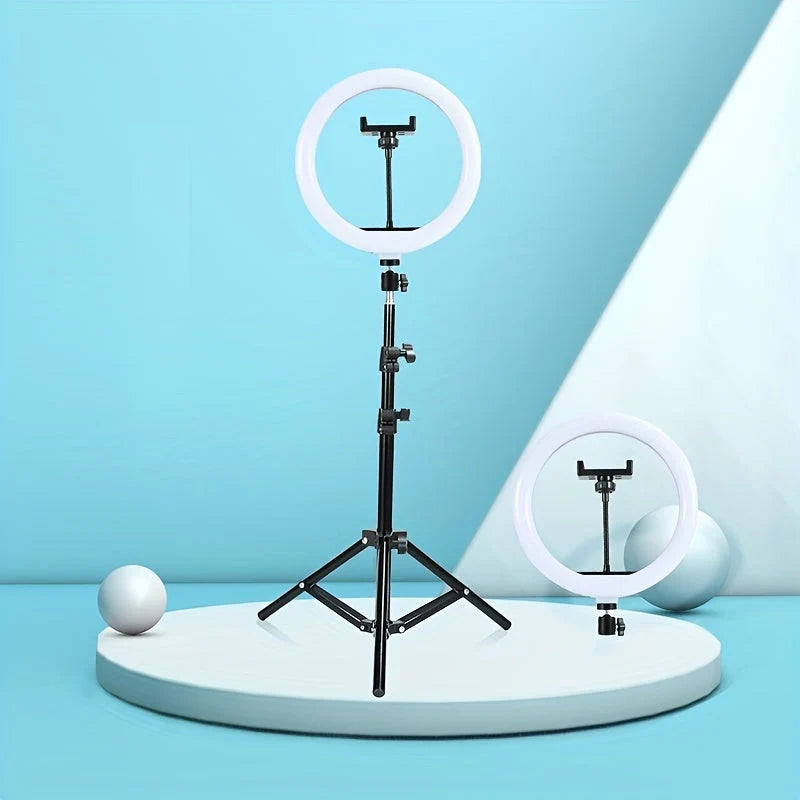 LED Ring Light | Adjustable Tripod & Phone Holder | USB Powered