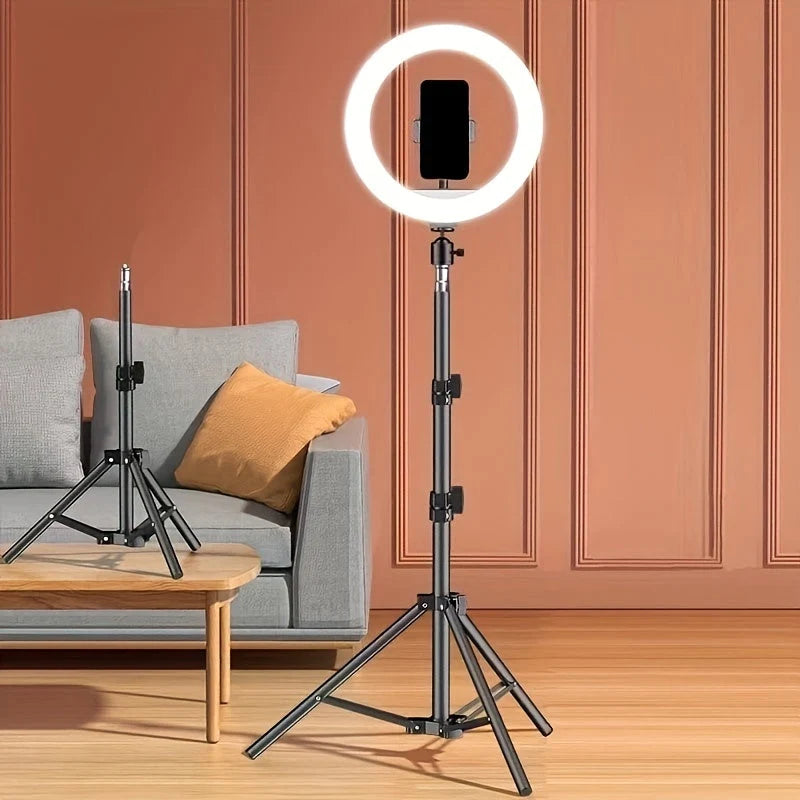 LED Ring Light | Adjustable Tripod & Phone Holder | USB Powered