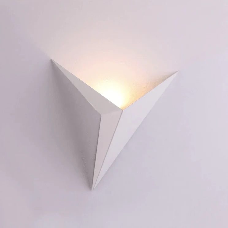 LED Wall Light | Geometric Triangle Design | Warm Even Lighting