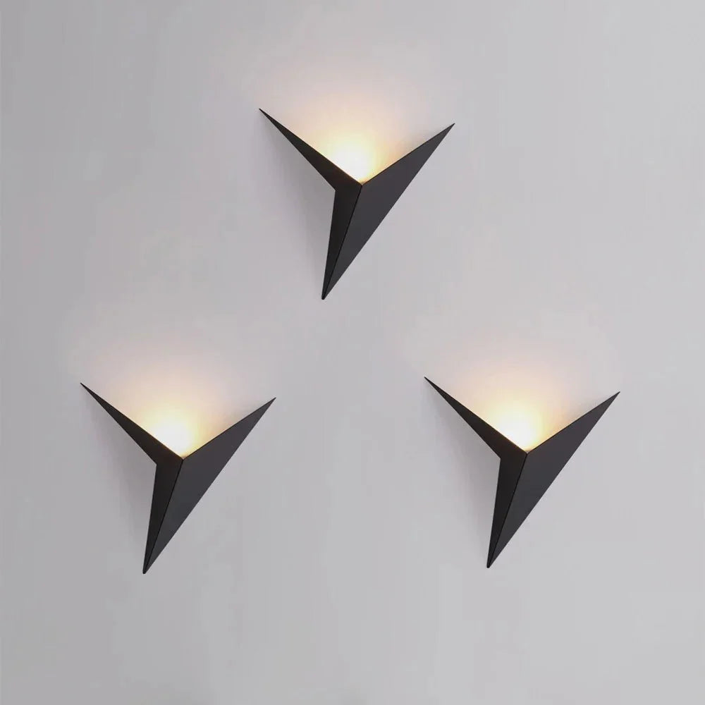 LED Wall Light | Geometric Triangle Design | Warm Even Lighting