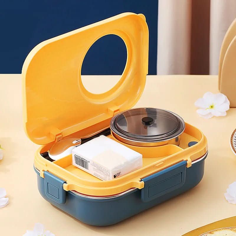 Lunch Box | 3-Compartment Stainless Steel & Insulated