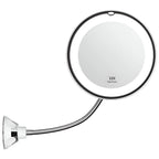 Makeup Mirror | 10X Magnification & LED | Suction Cup Pivot Arm