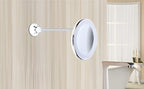Makeup Mirror | 10X Magnification & LED | Suction Cup Pivot Arm