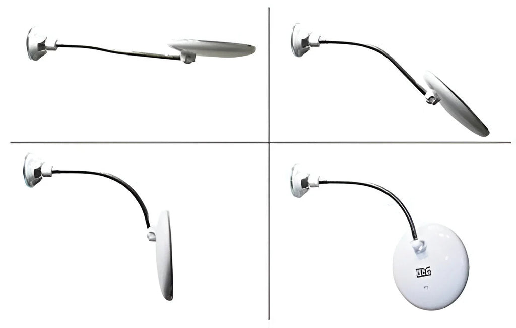 Makeup Mirror | 10X Magnification & LED | Suction Cup Pivot Arm