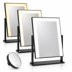 Makeup Mirror | Touch-Control LED Lighting & 15x Magnifying Mirror