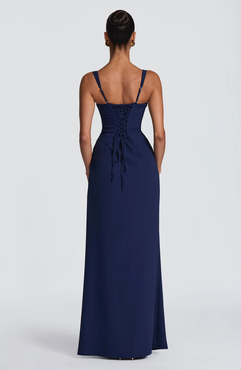 Maxi Dress | Corset Bodice & Square Neckline | Adjustable Lace-Up Back