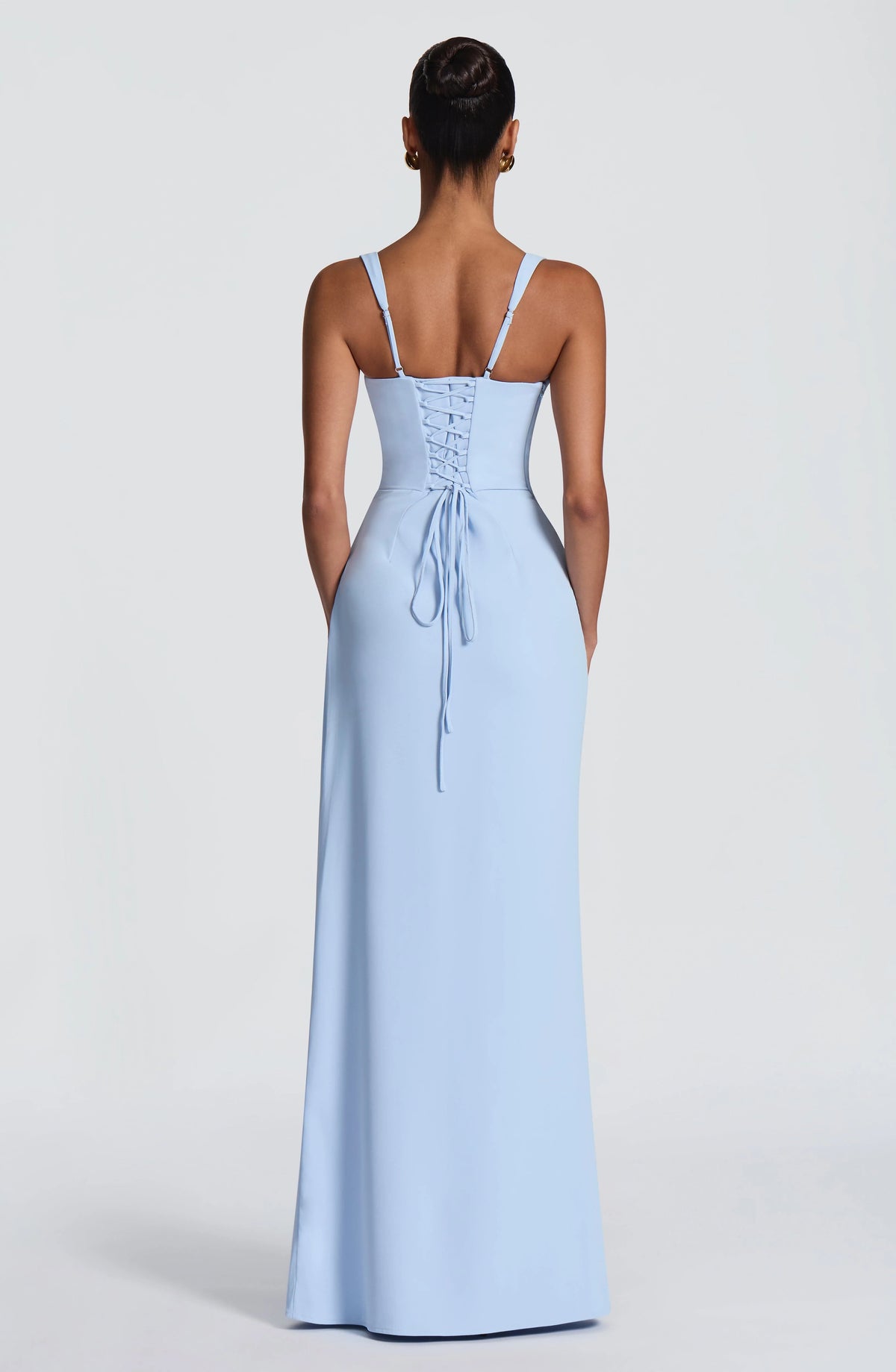 Maxi Dress | Corset Bodice & Square Neckline | Adjustable Lace-Up Back