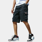 Men's Cargo Shorts | Loose Fit & Flap Pockets | Elastic Drawstring Waist