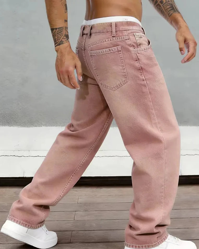 Men's Jeans | Straight-Leg Mid-Rise | Cotton Blend