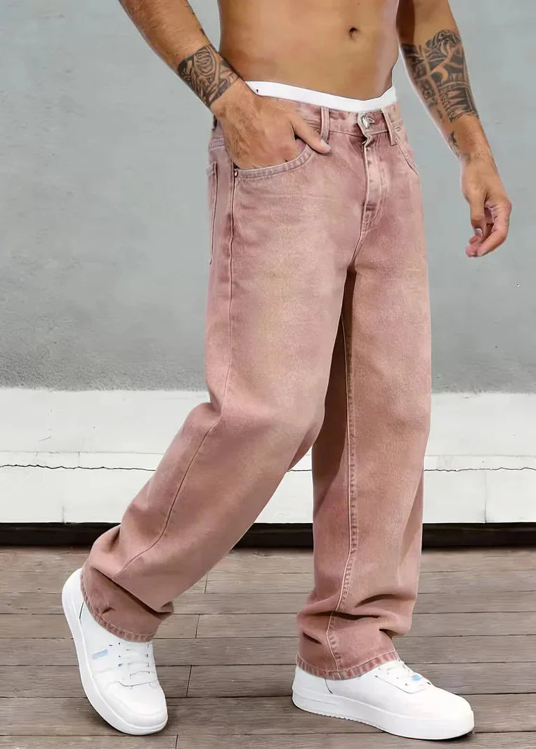 Men's Jeans | Straight-Leg Mid-Rise | Cotton Blend